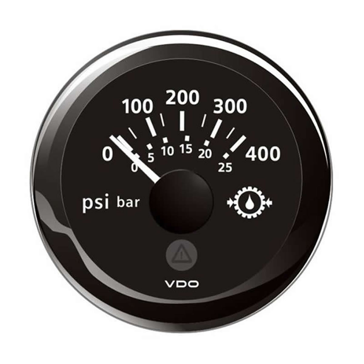 VDO Marine Gear Oil Pressure Gauges 400PSI Black 52mm